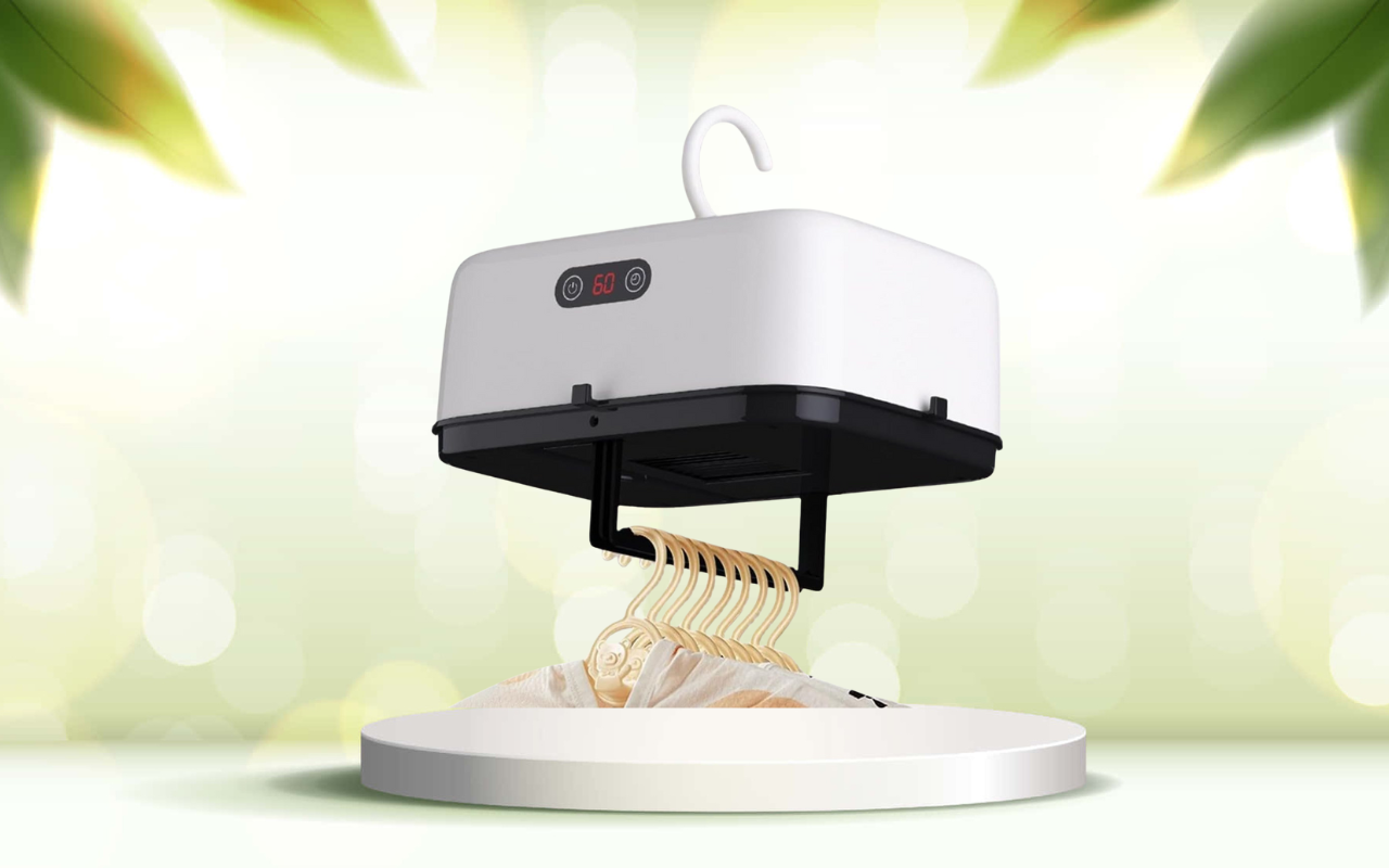 Asciugatrice portatile compatta: asciuga ovunque con efficienza e risparmia spazio